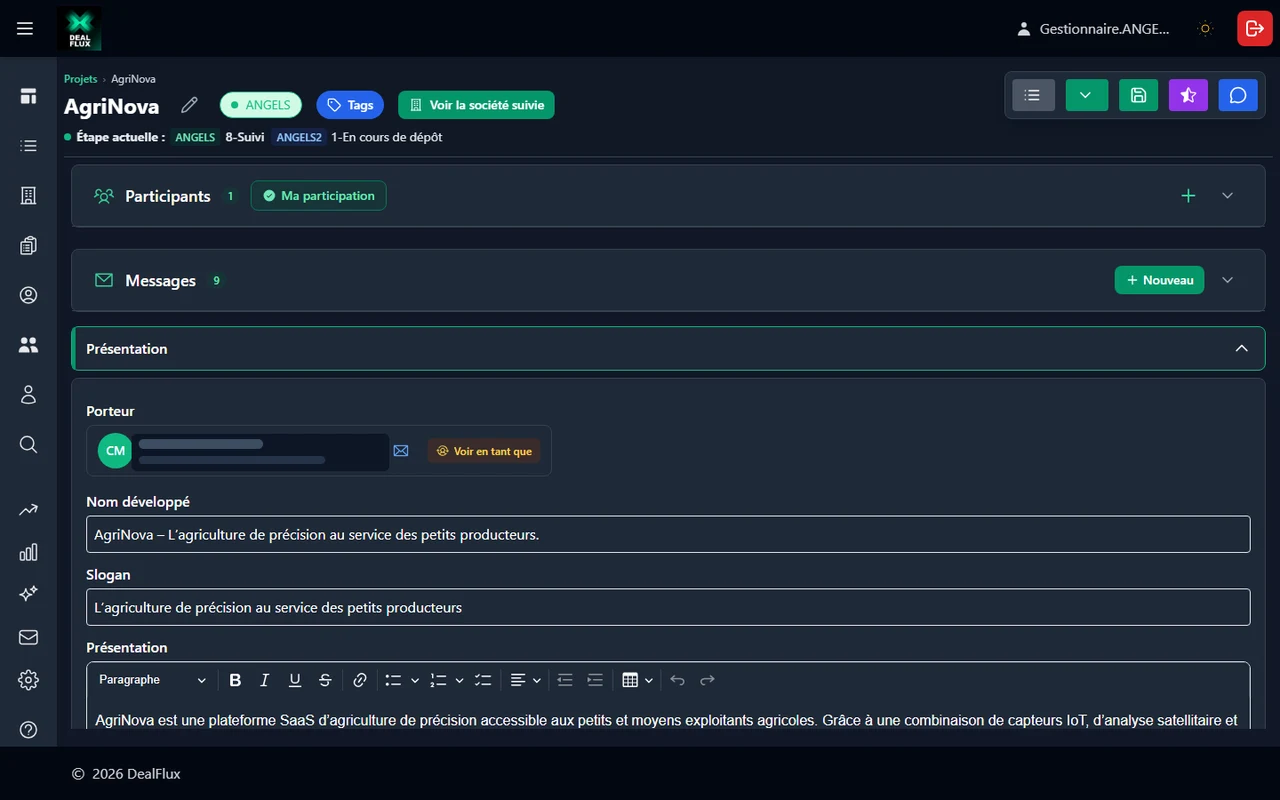 DealFlux preview — Cross-organisation sharing
